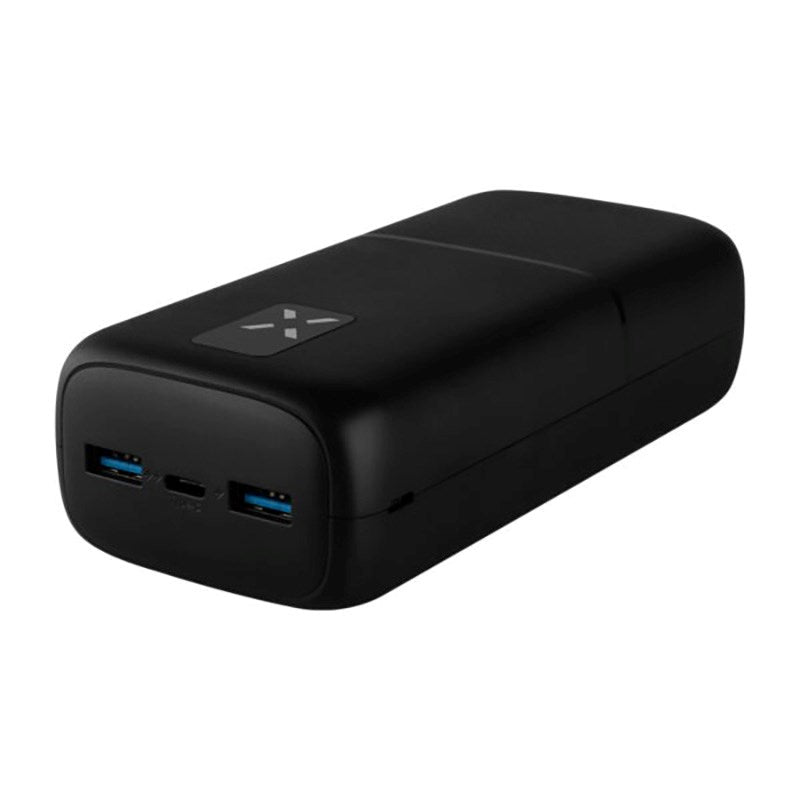 Fast 2 x USB-A 1 x USB-C 20W Power Bank 30 000 mAh - Svart