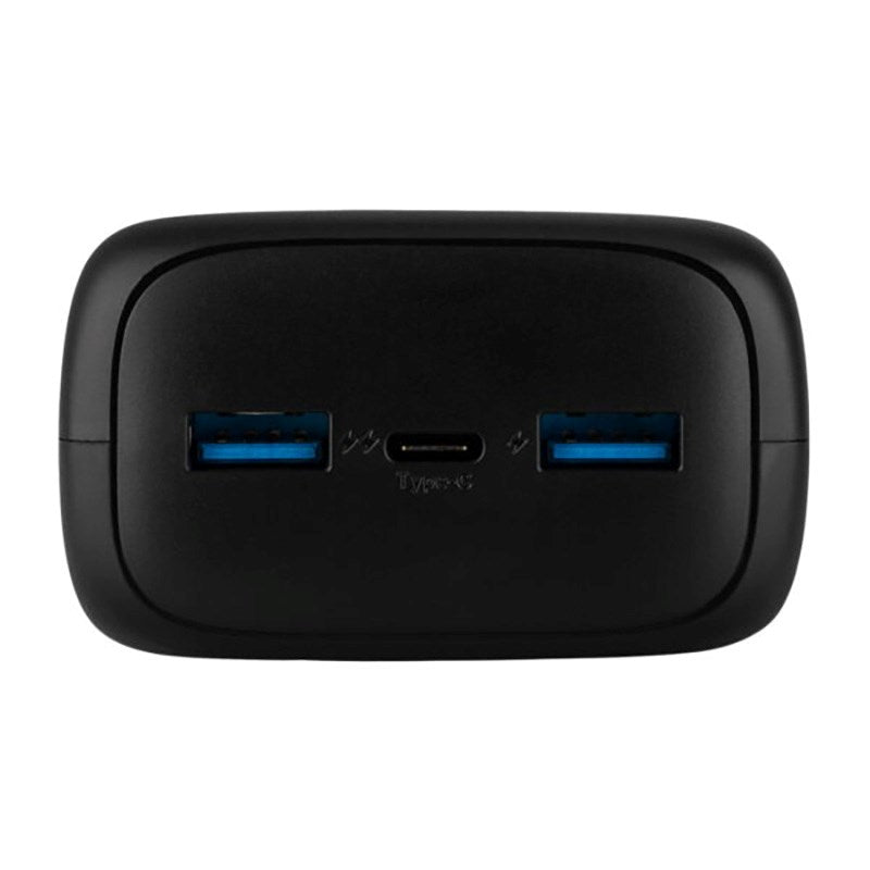 Fast 2 x USB-A 1 x USB-C 20W Power Bank 30 000 mAh - Svart