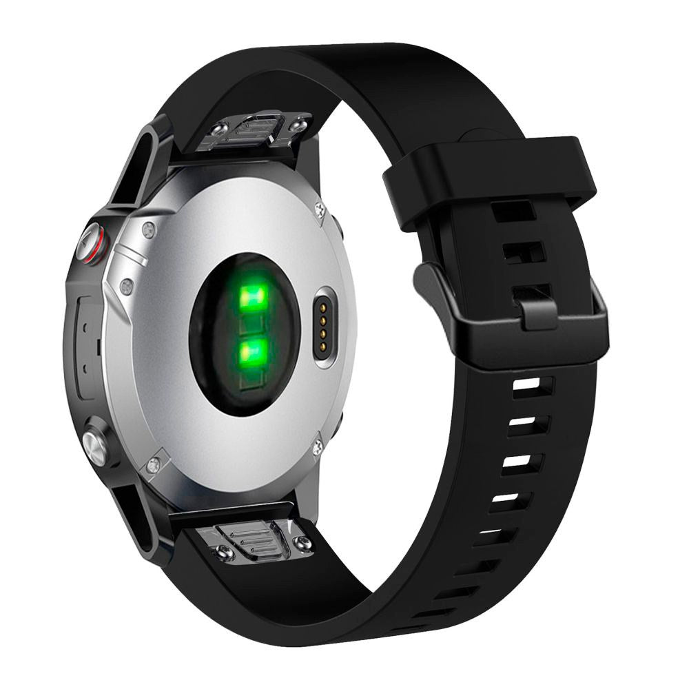 Fast Universal Garmin 20mm silikonstropp m. QuickFit - Svart