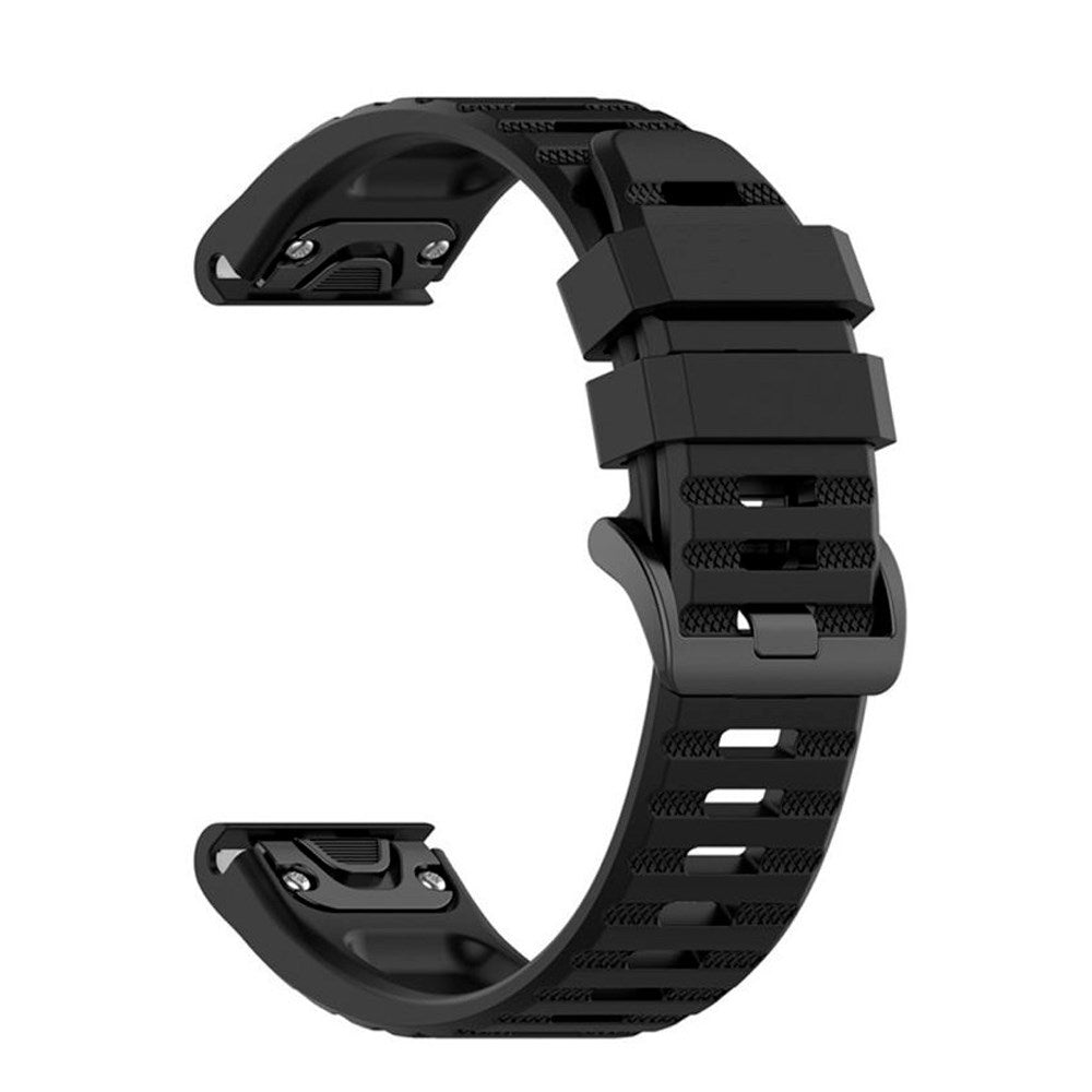 Fast Universal Garmin 22mm silikonstropp m. QuickFit - Svart