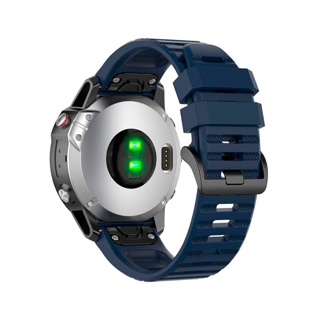 Fast Universal Garmin 22mm silikonstropp m. QuickFit - Mørkeblå