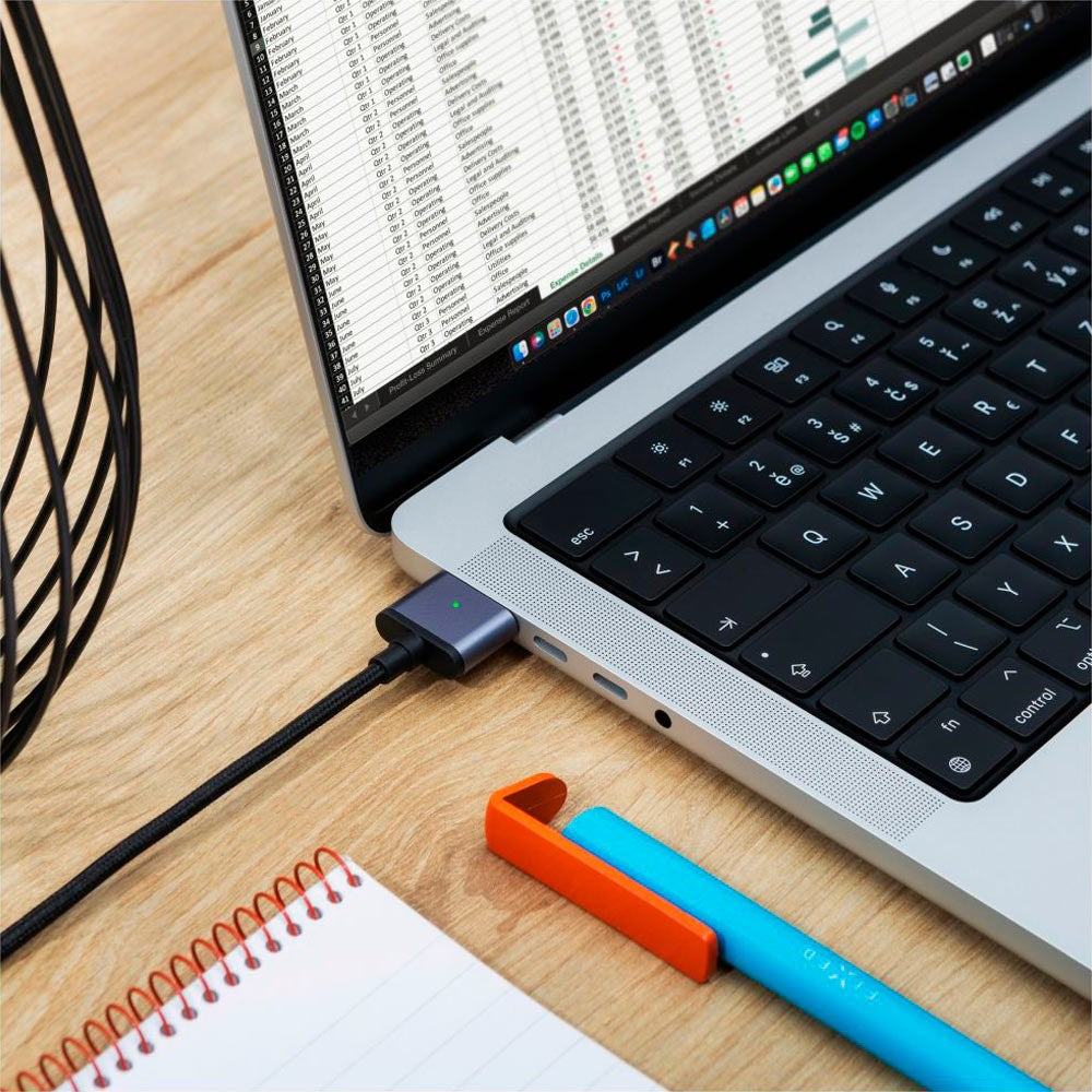 Fast USB-C til MagSafe 3-kabel 140W - 2m - Grå