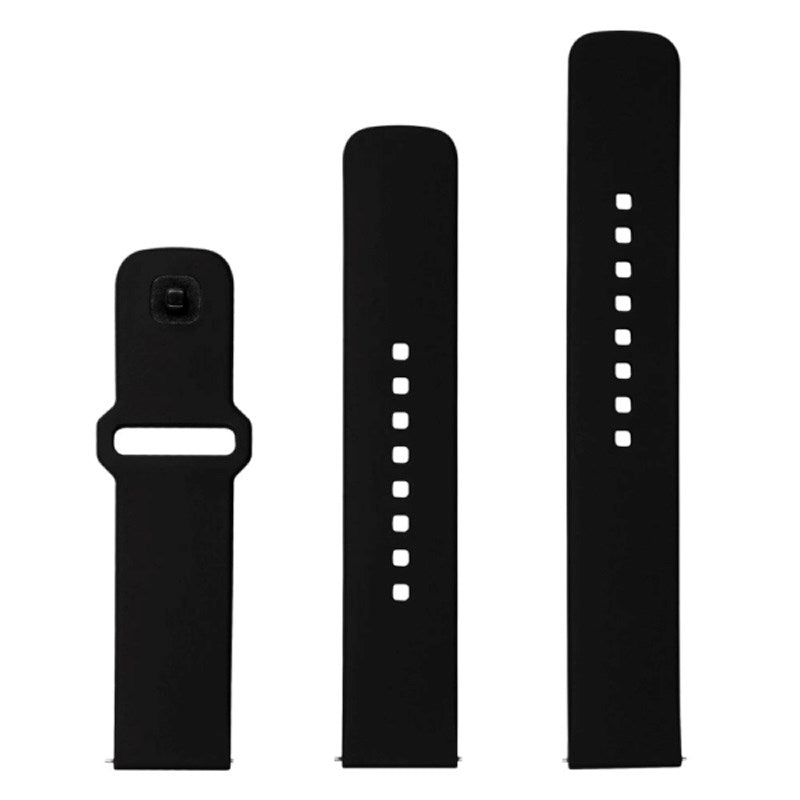 Fixed Sporty Silikone Rem til Universal Smartwatch (20mm) - Sort
