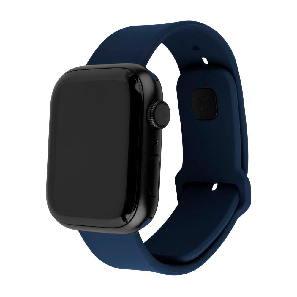 Fast Apple Watch (38/40/SE/41/42 mm) Sporty silikonremsett - blå