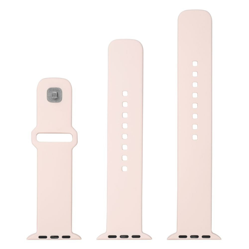 Fast Apple Watch (38/40/SE/41/42 mm) Sporty silikonremsett - rosa