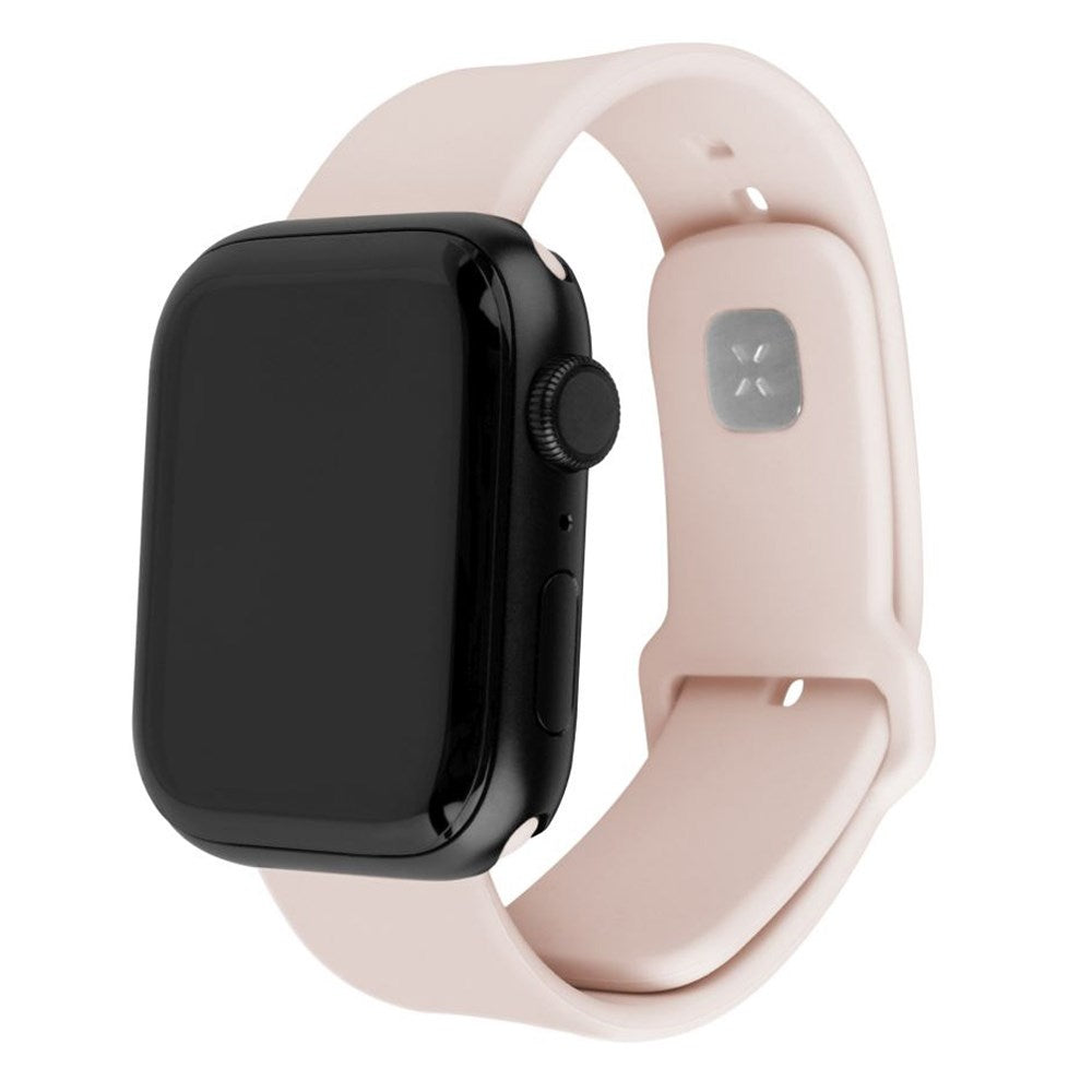 Fast Apple Watch (38/40/SE/41/42 mm) Sporty silikonremsett - rosa