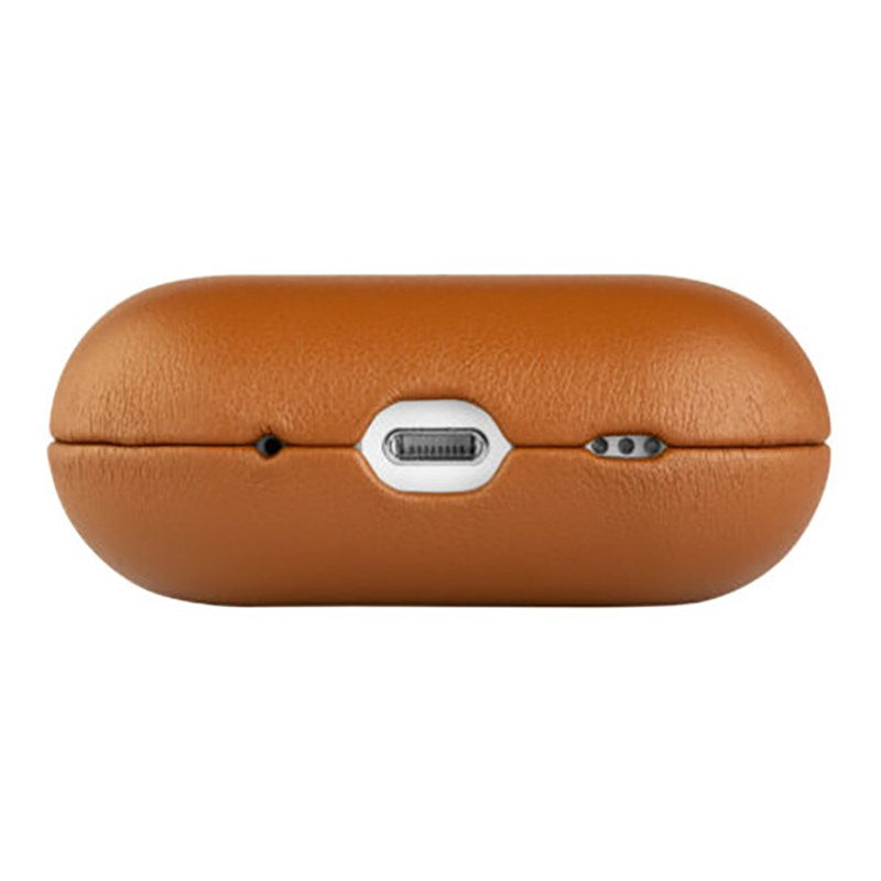 Faste AirPods Pro (2. generasjon) ekte lærveske - brun