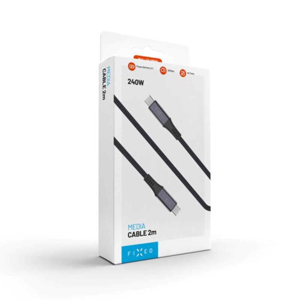 Fast rustning 240W USB-C til USB-C PD-kabel 2m - Grå