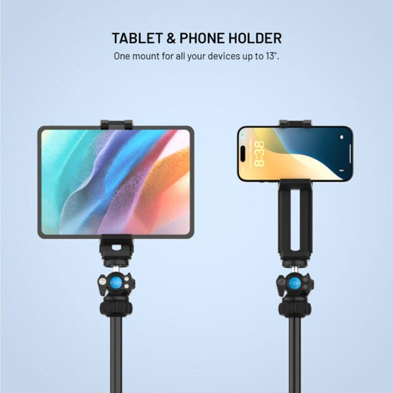 Fixed Justerbar Tripod Mobil Stativ - 190cm - Sort