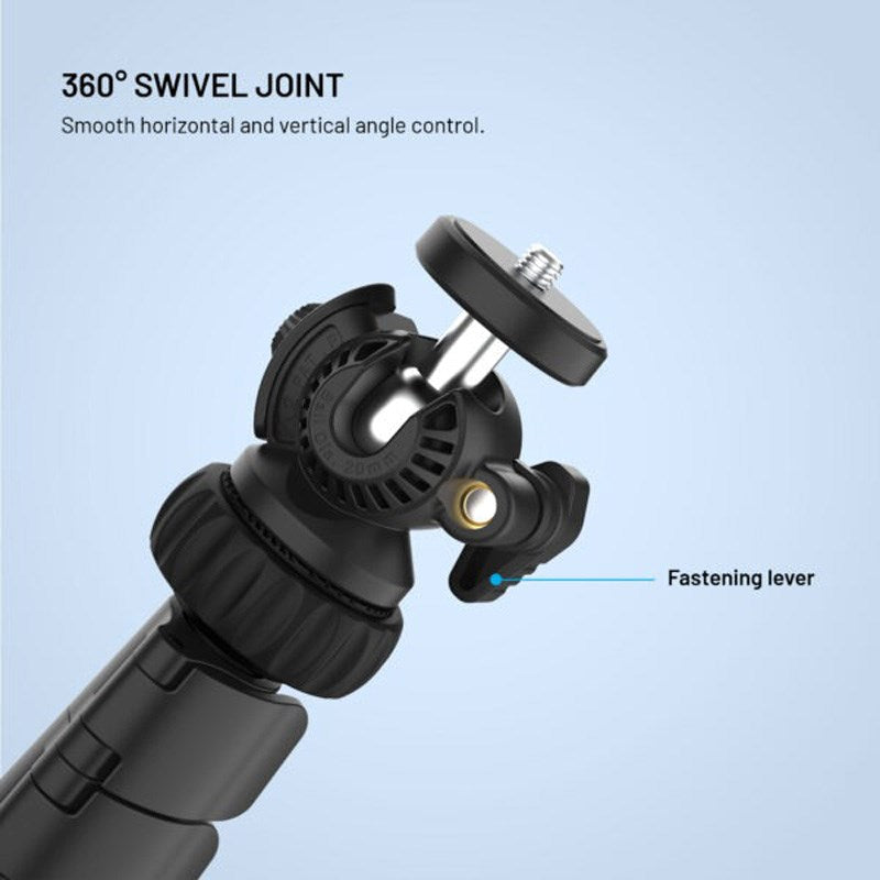 Fixed Justerbar Tripod Mobil Stativ - 190cm - Sort