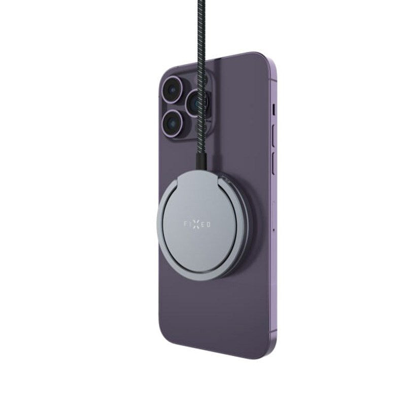 Fixed Trådløs Oplader m. 15W - MagSafe / Qi2 Kompatibel - Grå