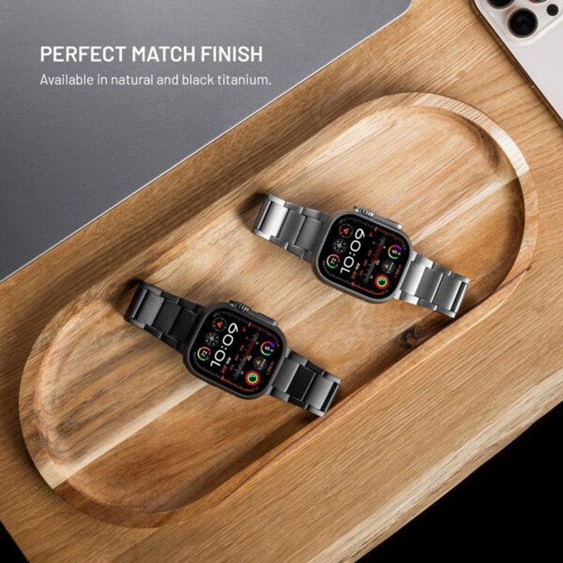 Fixed Apple Watch (42/44/SE/45/46/49) Titanium Urrem - Sort