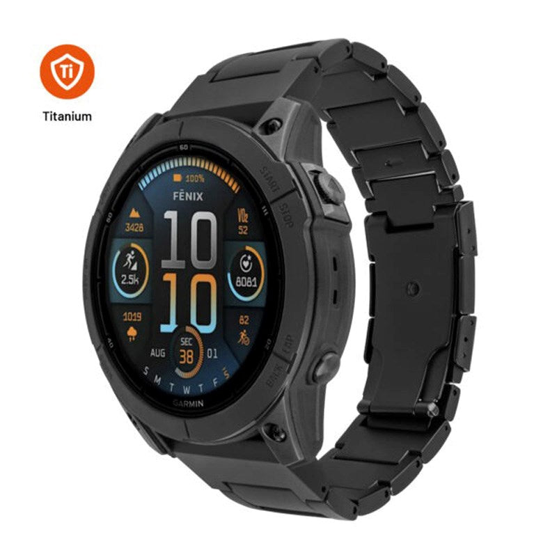 Fixed Universal Garmin 26mm QuickFit Titanium Urrem - Sort