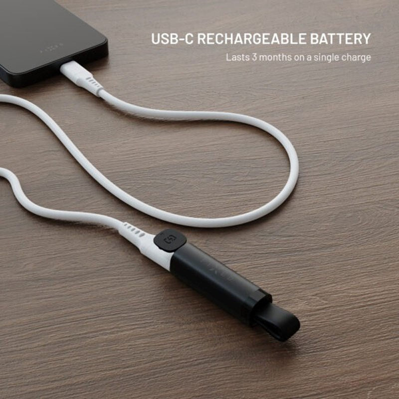 Fixed Tracker m. USB-C Opladning - Apple Find My Kompatibel - Sort