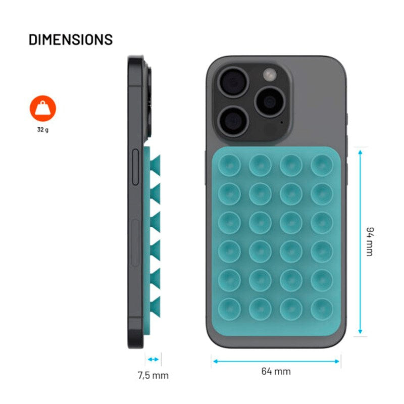 Fixed MagMate - Silikone Sugekop Mobilholder - MagSafe Kompatibel - Turkis