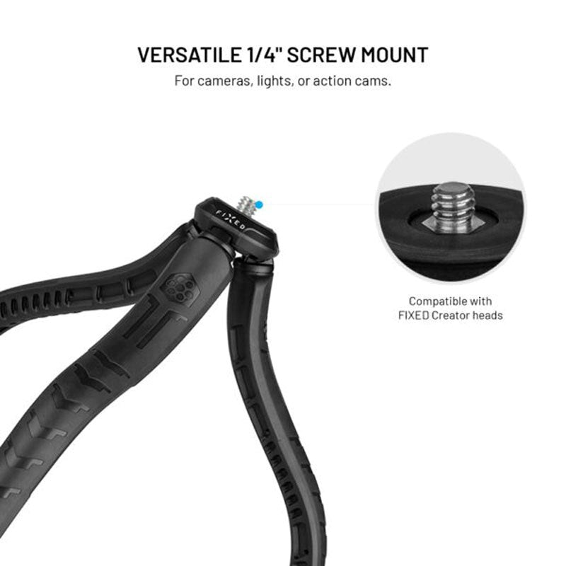 Fixed Creator Fleksibelt Smartphone Stativ - Sort