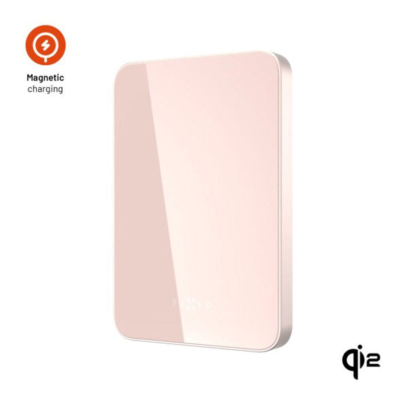 Fixed MagZen Powerbank 5.000 mAh m. Qi2 - Lyserød