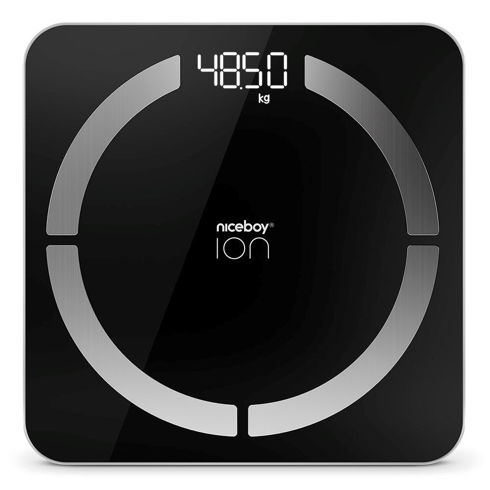 Niceboy ION Smart Scale - Bluetooth / Wifi Body Analysis Baderomsvekt - Svart