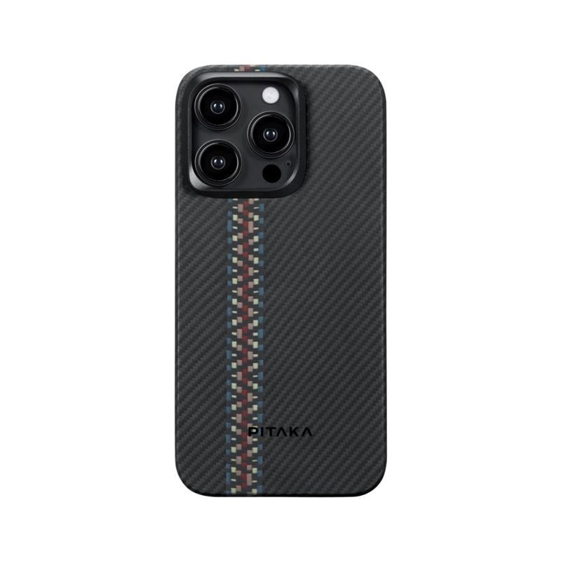 PITAKA iPhone 15 Pro Max Fusion Weaving MagEZ Bagside Cover - MagSafe Kompatibel - Rhapsody