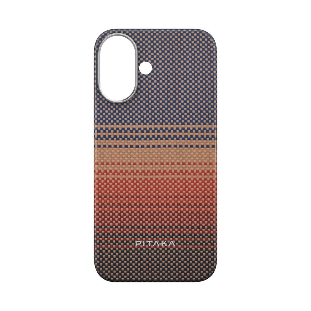 iPhone 16 PITAKA Tactile Woven Bagside Cover - MagSafe Kompatibel - Sunset
