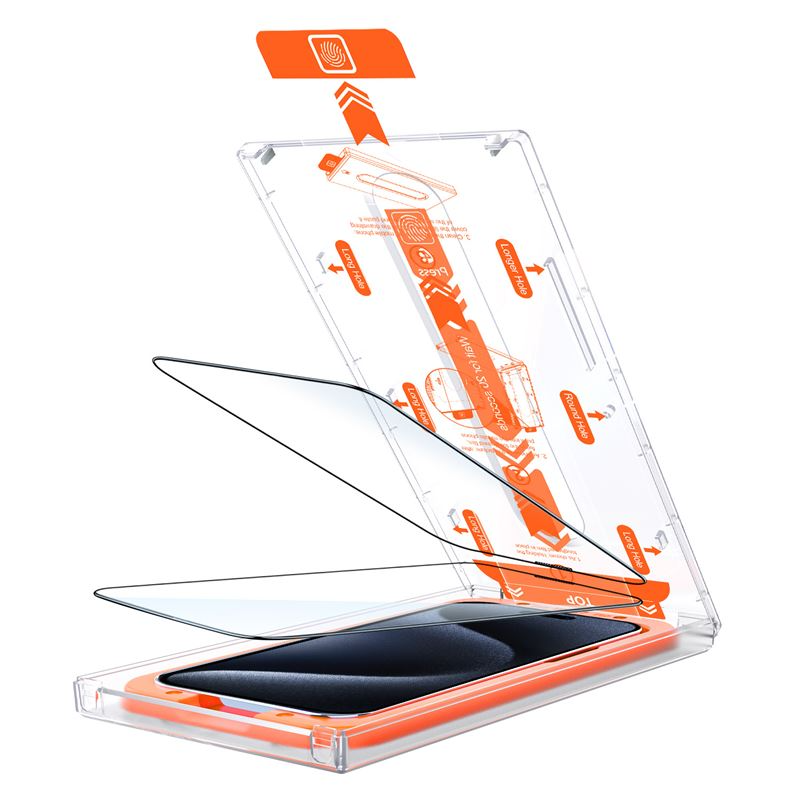 iPhone 15 Pro Mobile Origin Orange Screen Guard Skjermbeskyttelse – 2 stk. - Gjennomsiktig