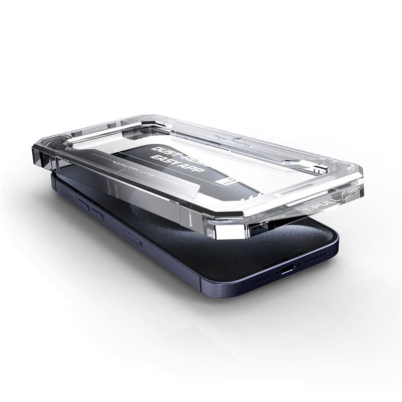 Mobile Origin Skjermbeskyttelsesglass m. Applikator - iPhone 15 Plus - Gjennomsiktig / Black Edge