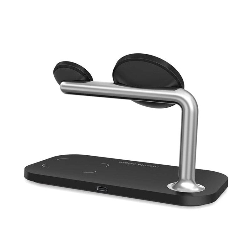 Mobile Origin 3-i-1 trådløs ladestasjon - Svart