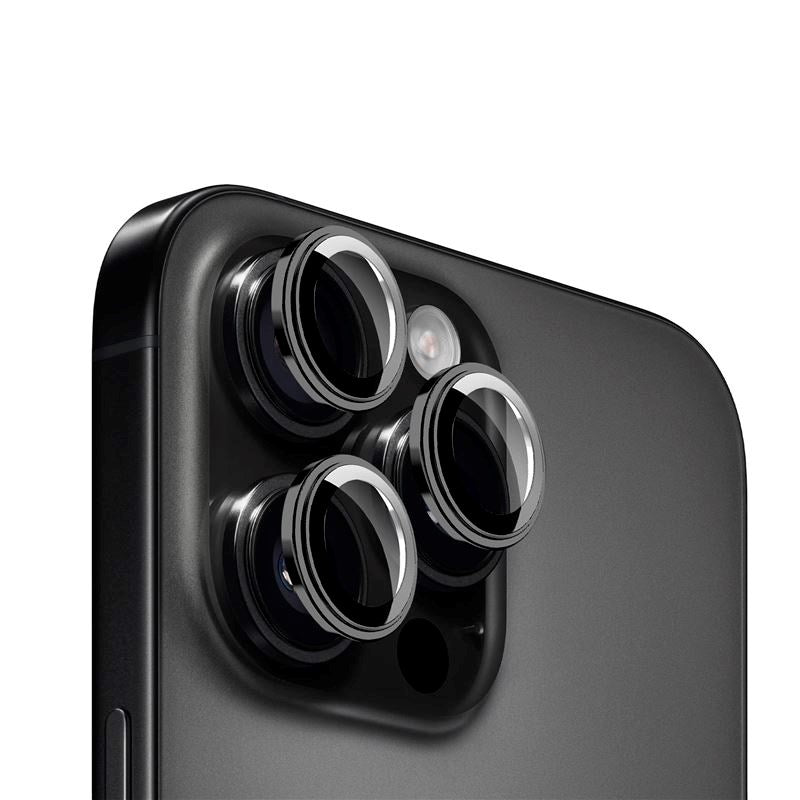 iPhone 16 Pro / 16 Pro Max Mobile Origin Easy Lens Guard - Kameralinsebeskytter - Svart