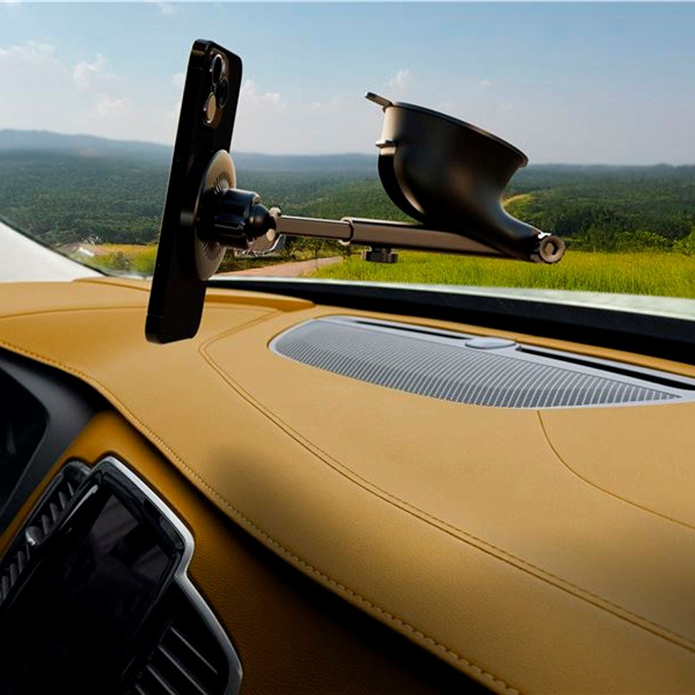 Trådløs Mobiloplader til Bil - Mobile Origin MO4 - 15W - MagSafe Kompatibel - Sort