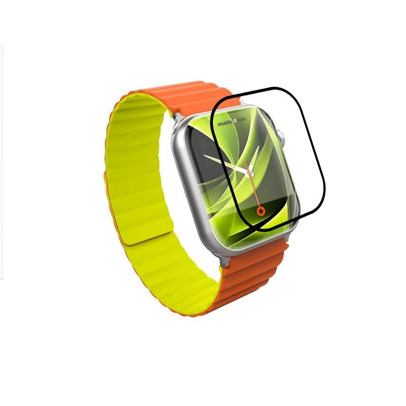 Mobile Origin Apple Watch 11 / 10 (46mm) Hybrid Skærmbeskyttelse - Gennemsigtig / Sort Kant