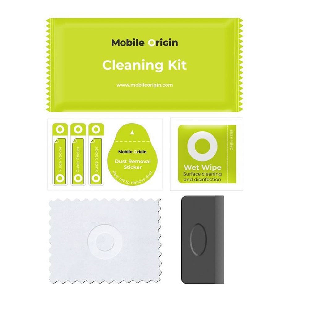 iPhone 15 Pro Mobile Origin EasyGlass Skærmglas - 2 stk - Gennemsigtig / Sort Kant