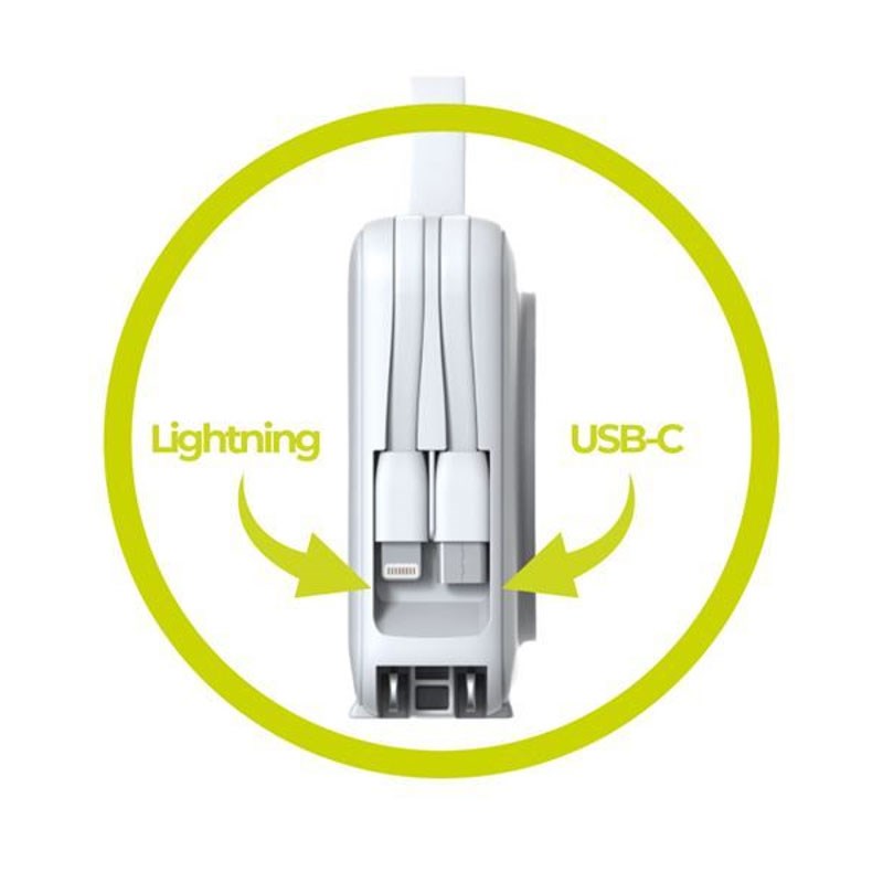 Mobile Origin PowerBank Rejseoplader - MagSafe Kompatibel - 10.000 mAh - Hvid