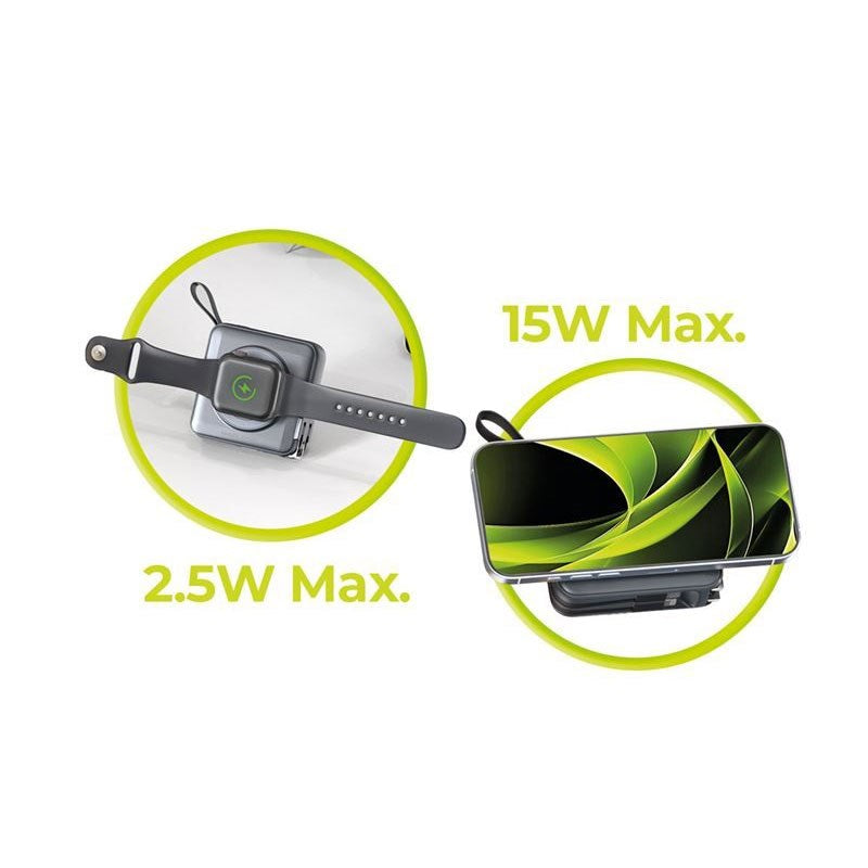 Mobile Origin PowerBank Rejseoplader - MagSafe Kompatibel - 10.000 mAh - Grå