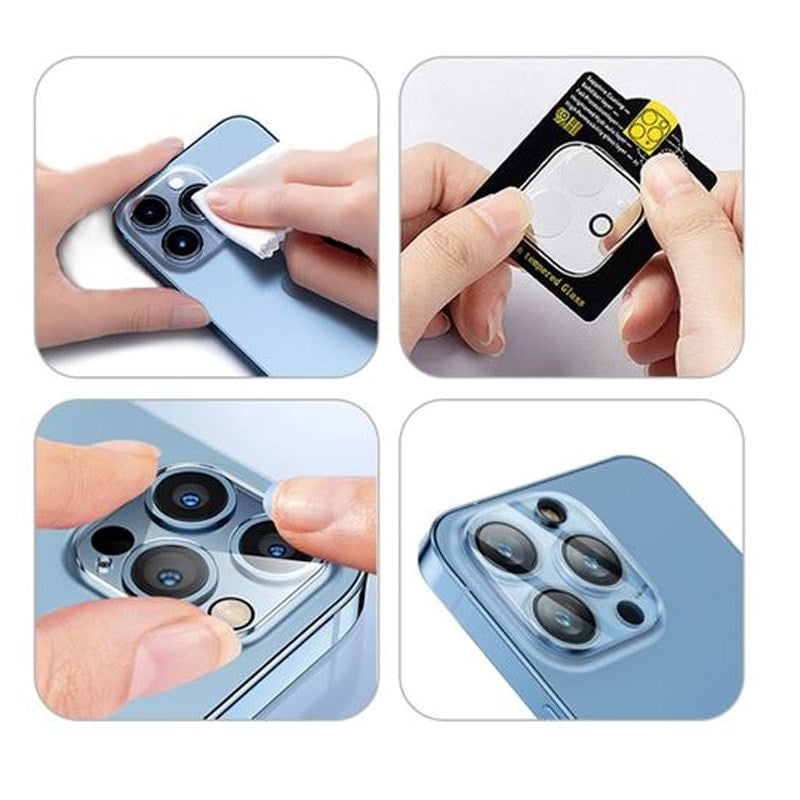 Mobile Origin iPhone 17 - Kameralinseglas - Gennemsigtig / Sort Kant