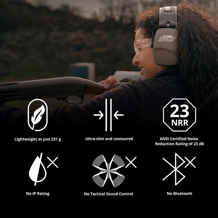 ISOtunes Slim Passive Sport øreklokker - EN352 - Oransje