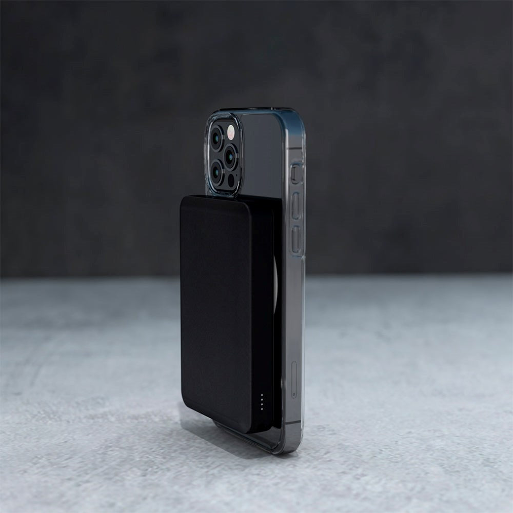 Epico 10W trådløs magnetisk Powerbank 5000 mAh w. USB-C-kabel - MagSafe-kompatibel - Svart