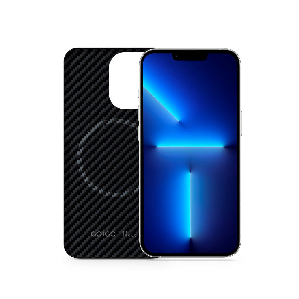 Epico - iPhone 13 Pro - Mag+ Carbon Cover - MagSafe Kompatibel - Sort