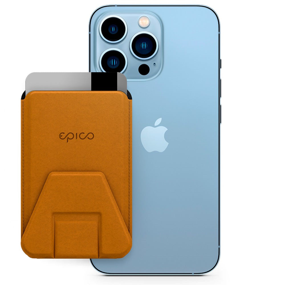 Epico magnetkortholder m. Stativ - MagSafe-kompatibel - Brun