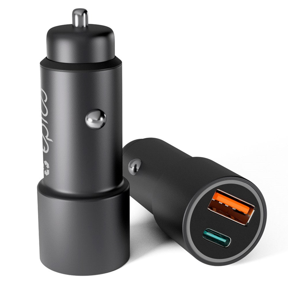 Epico Resolve Billader PD 38W m. USB-C & USB-A - Svart