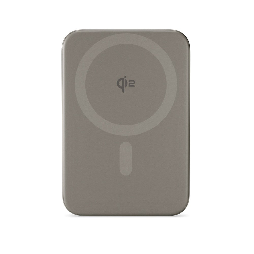 Epico 15W UltraPack EM51 5000 mAh Slim Alu Mag+ Power Bank - m. USB-C - Qi2 / MagSafe-kompatibel - Titanium