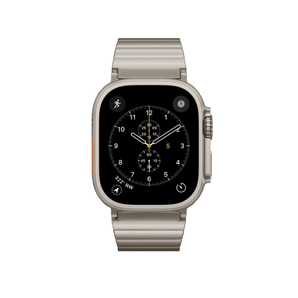 Apple Watch (42/44/SE/45/46/49) Epico UNUM Rustfri Stålrem - Titanium