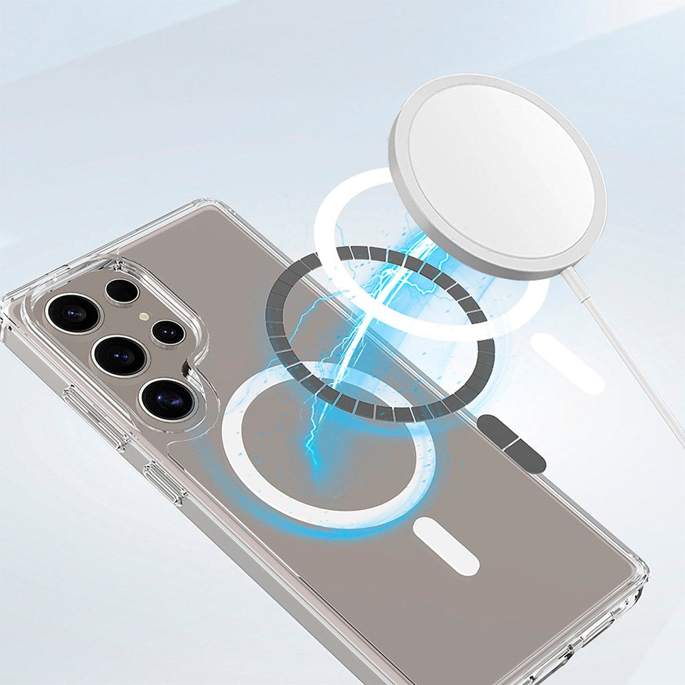 Spello Mag+ Clear Case - Samsung Galaxy S25 Ultra - MagSafe Kompatibel - Gennemsigtig