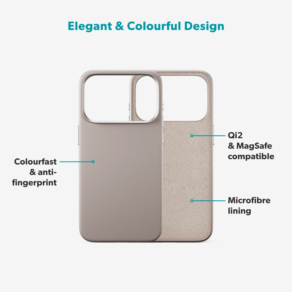 Epico Silicone Pro Mag+ Cover - iPhone 17 Pro - MagSafe Kompatibel - Titanium Beige