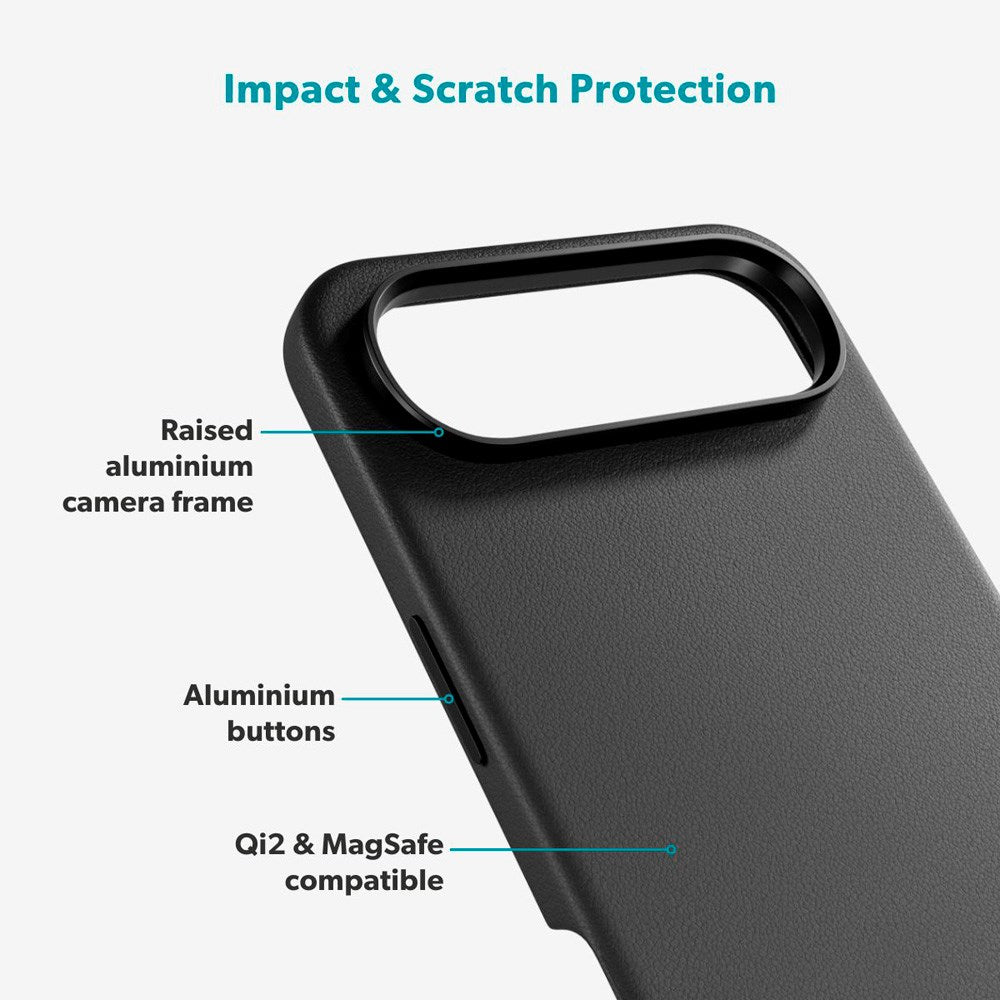 Epico Leather Pro Mag+ Cover - iPhone Air - MagSafe Kompatibel - Sort