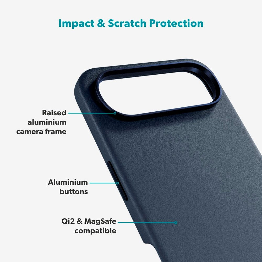 Epico Leather Pro Mag+ Cover - iPhone Air - MagSafe Kompatibel - Blå