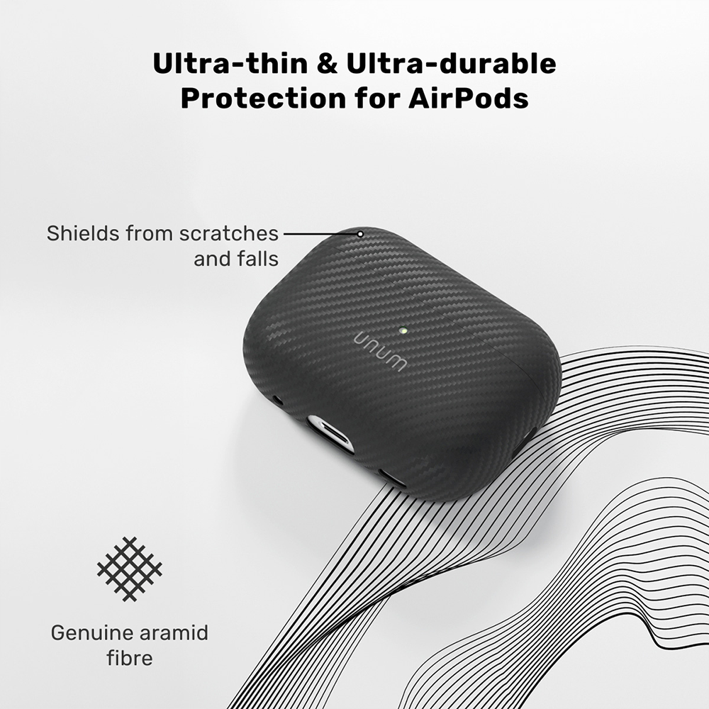 Appel AirPods Pro (3. gen.) Epico UNUM Aramid Case - Sort