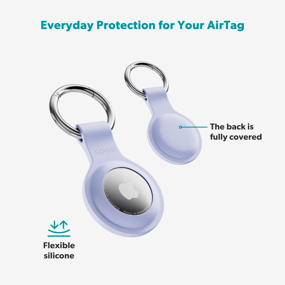 Epico Silikone Cover til Apple AirTag 1. & 2. Gen. - Lilla