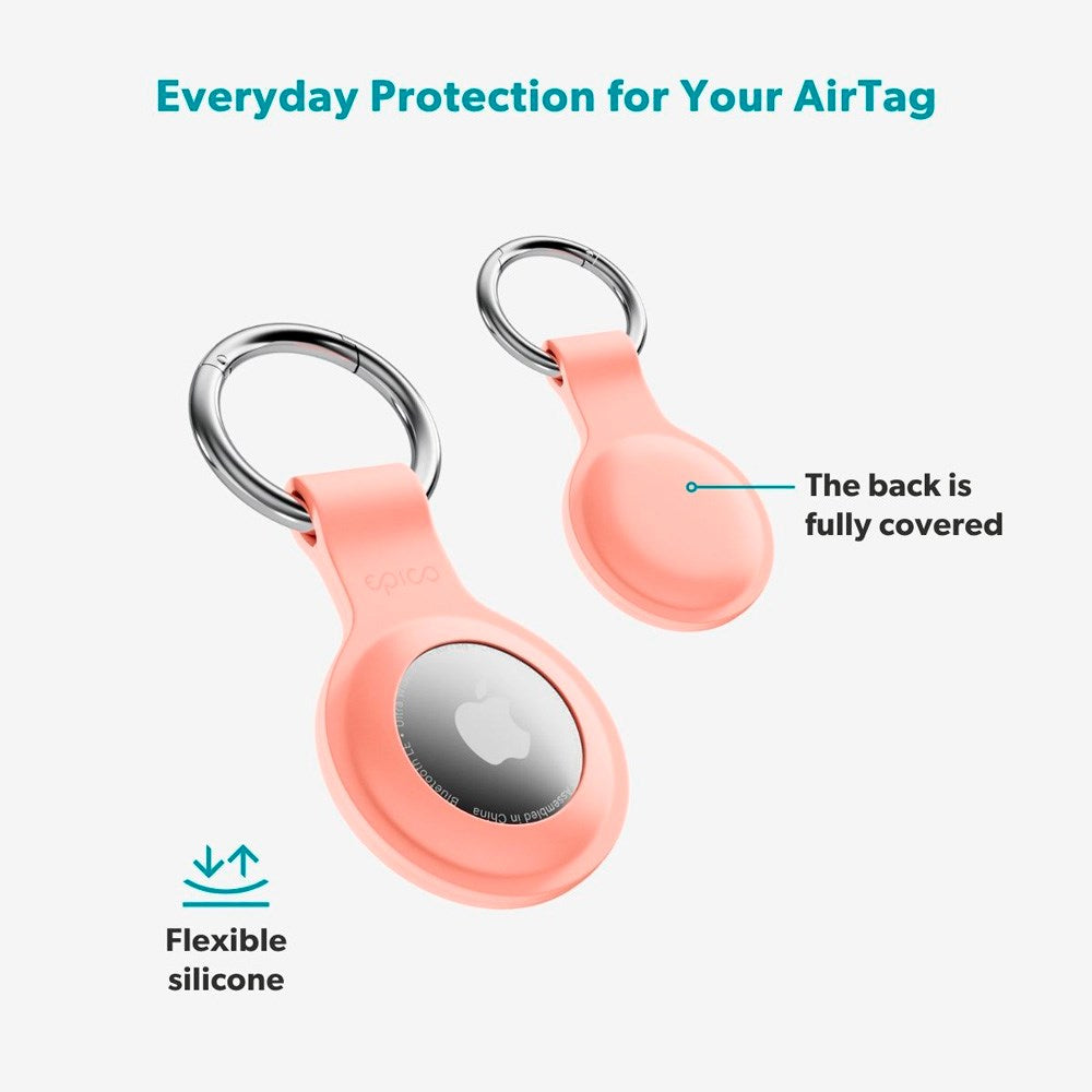 Epico Silikone Cover til Apple AirTag 1. & 2. Gen. - Lyserød