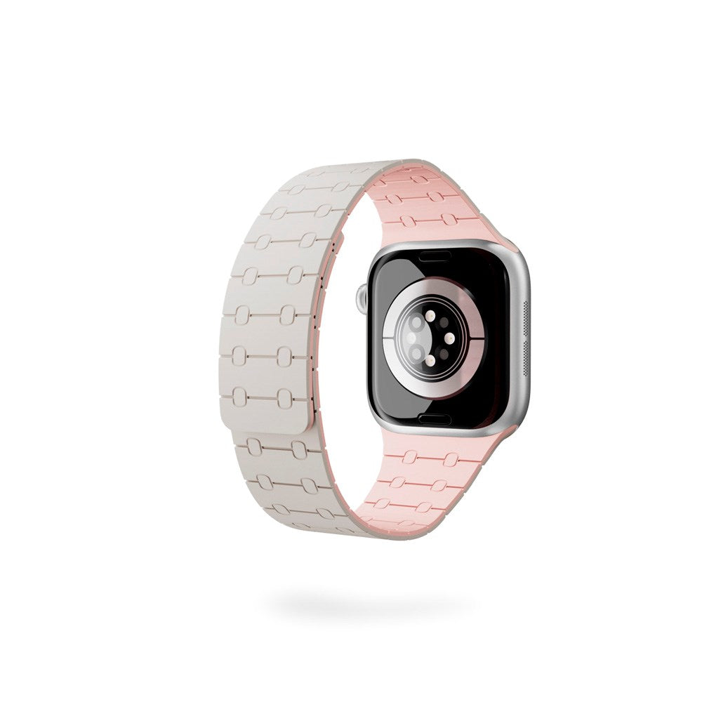 Apple Watch (38/40/SE/41/42) Epico Magnetic+ Silikone Urrem - Starlight / Lyserød
