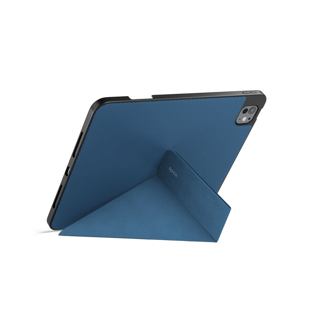 iPad Air 11-10.9" (2026-2020) / Pro 11" (2022-2018) Epico SolidWoven Flip Cover m. Ståfunktion - Blå